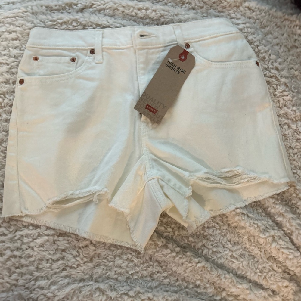 Levi's Women's White Denim Shorts